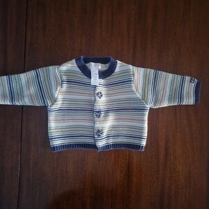 PLACE Baby Striped Blue Cardigan